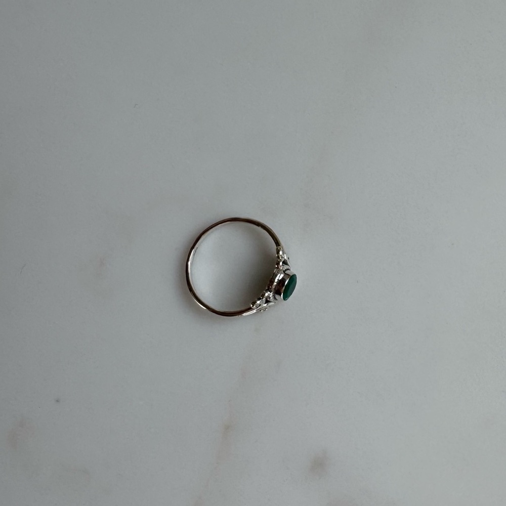 NWOT Sundance Pinecrest Ring, Green Onyx, Sterling Silver - Picture 4 of 7